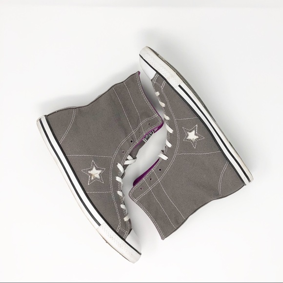Converse Shoes - Converse Double Tongue Gray High Top Chucks Sz 7.5